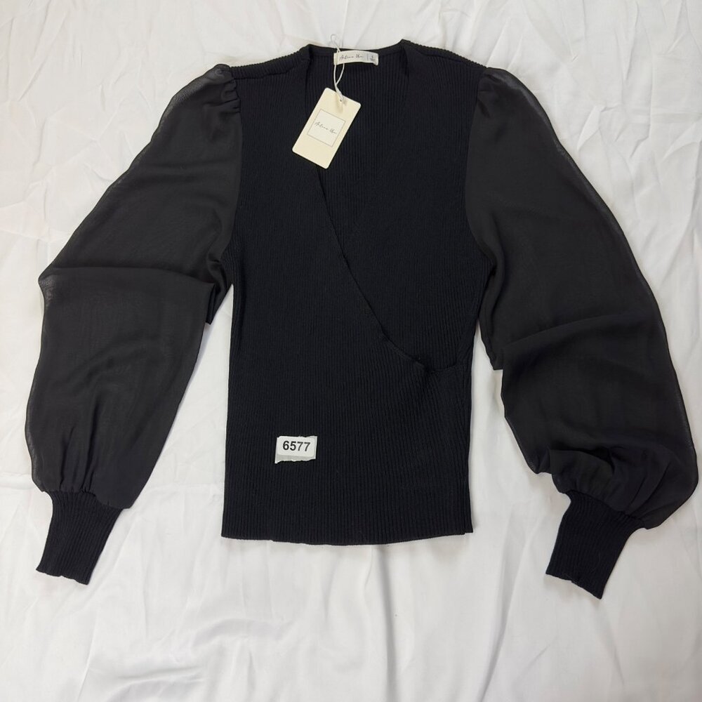 active usa small nwt black shear sleeves - Picture 5 of 6